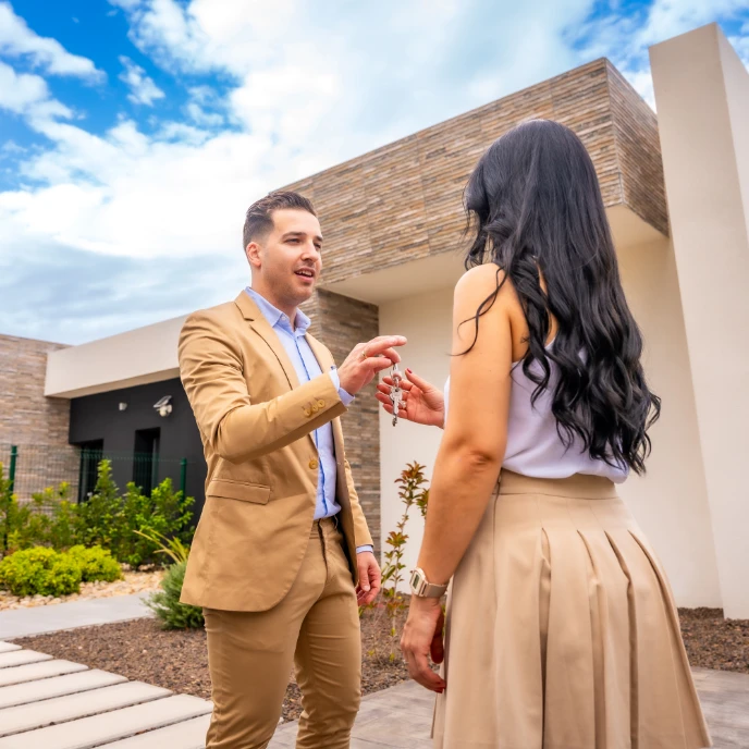 Handing over the keys to a Las Vegas rental home
